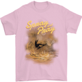 Kitesurfing Spray and Pray Mens T-Shirt 100% Cotton Light Pink