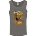 Kitesurfing Spray and Pray Mens Vest Tank Top Charcoal