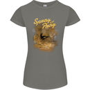 Kitesurfing Spray and Pray Womens Petite Cut T-Shirt Charcoal