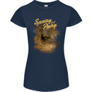 Kitesurfing Spray and Pray Womens Petite Cut T-Shirt Navy Blue