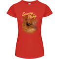 Kitesurfing Spray and Pray Womens Petite Cut T-Shirt Red