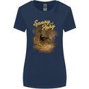 Kitesurfing Spray and Pray Womens Wider Cut T-Shirt Navy Blue