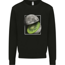 Kiwi Moon Space Planets Universe Kids Sweatshirt Jumper Black