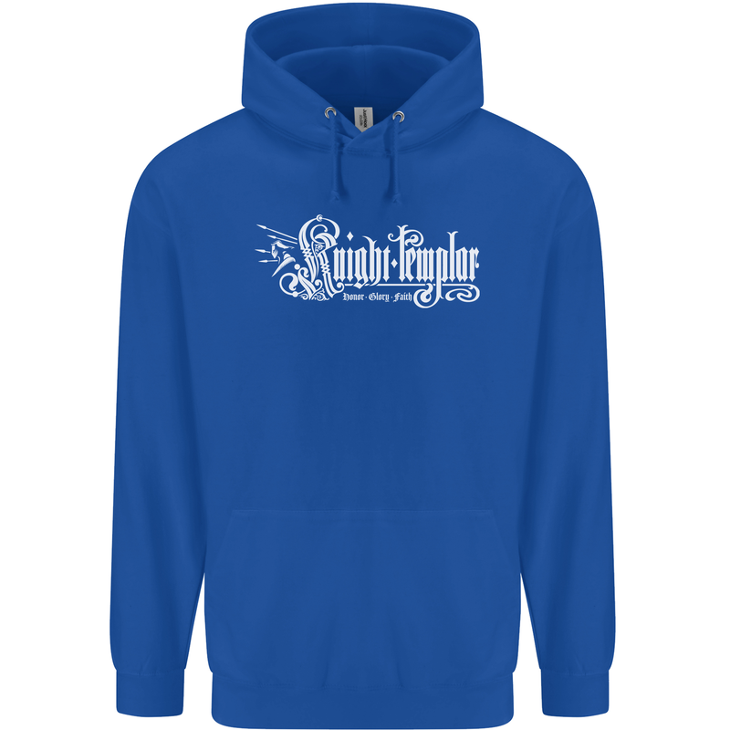 Knights Tempar St Georges Day Crusaders Childrens Kids Hoodie Royal Blue