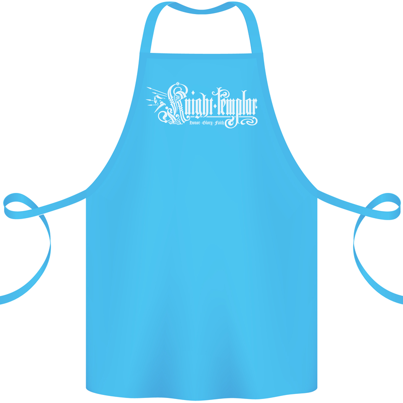 Knights Tempar St Georges Day Crusaders Cotton Apron 100% Organic Turquoise