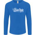 Knights Tempar St Georges Day Crusaders Mens Long Sleeve T-Shirt Royal Blue