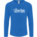 Knights Tempar St Georges Day Crusaders Mens Long Sleeve T-Shirt Royal Blue