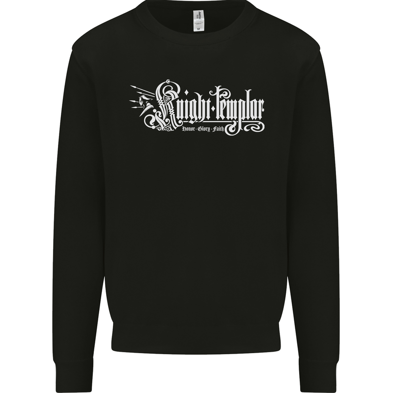 Knights Tempar St Georges Day Crusaders Mens Sweatshirt Jumper Black
