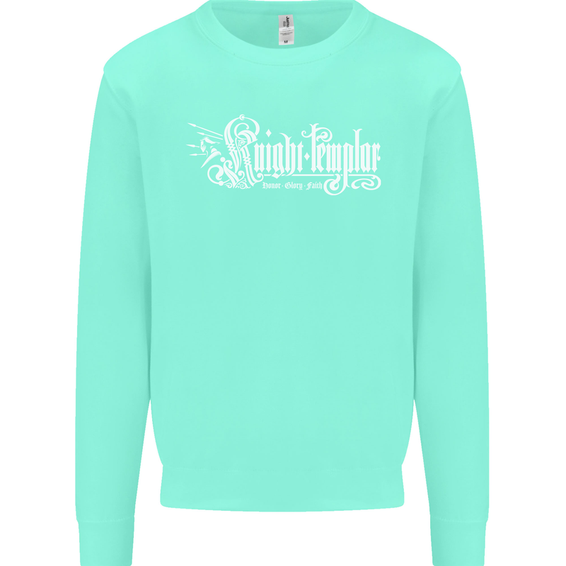 Knights Tempar St Georges Day Crusaders Mens Sweatshirt Jumper Peppermint
