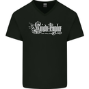 Knights Tempar St Georges Day Crusaders Mens V-Neck Cotton T-Shirt Black