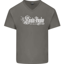Knights Tempar St Georges Day Crusaders Mens V-Neck Cotton T-Shirt Charcoal