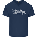 Knights Tempar St Georges Day Crusaders Mens V-Neck Cotton T-Shirt Navy Blue