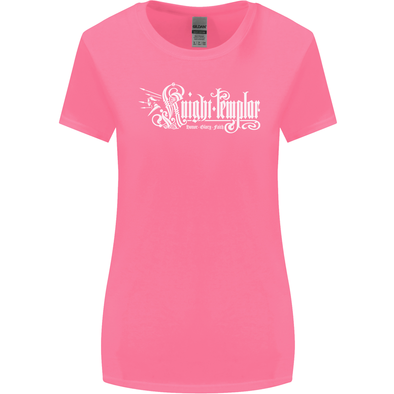 Knights Tempar St Georges Day Crusaders Womens Wider Cut T-Shirt Azalea