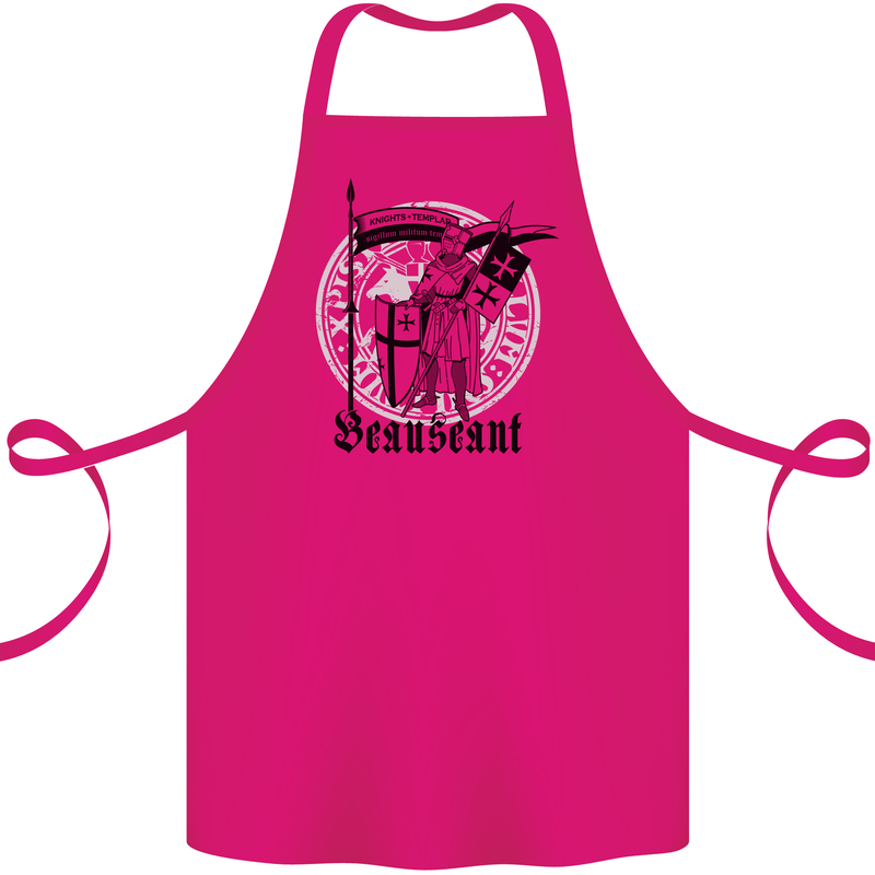 Knights Templar Beauseant St Georges Day Cotton Apron 100% Organic Pink