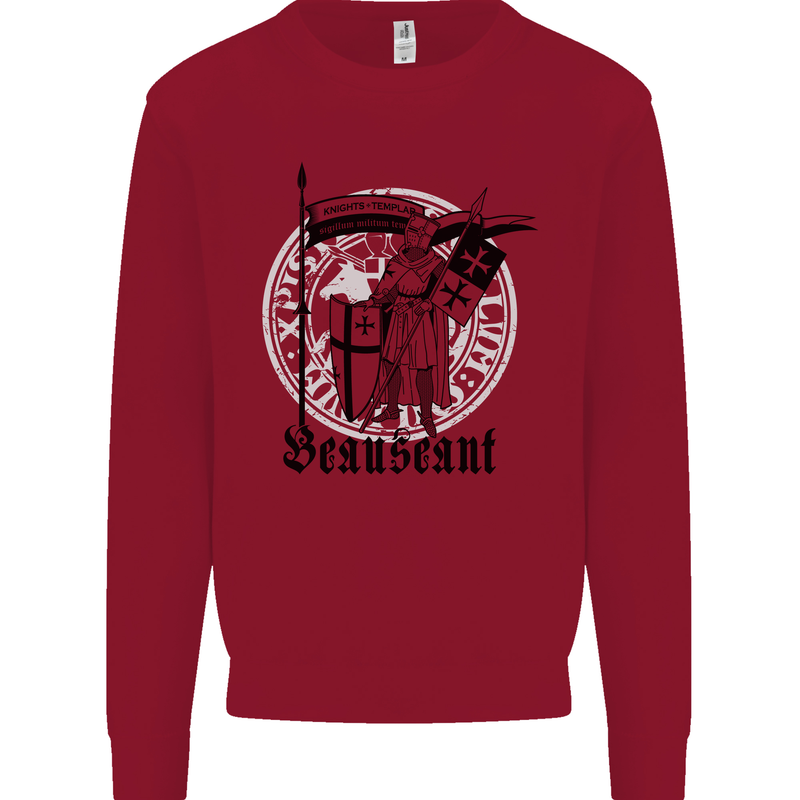Knights Templar Beauseant St Georges Day Kids Sweatshirt Jumper Red