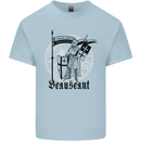 Knights Templar Beauseant St Georges Day Mens Cotton T-Shirt Tee Top Light Blue