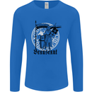 Knights Templar Beauseant St Georges Day Mens Long Sleeve T-Shirt Royal Blue