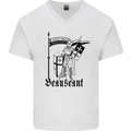 Knights Templar Beauseant St Georges Day Mens V-Neck Cotton T-Shirt White
