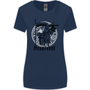 Knights Templar Beauseant St Georges Day Womens Wider Cut T-Shirt Navy Blue