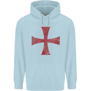 Knights Templar Cross Fancy Dress Outfit Childrens Kids Hoodie Light Blue