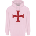 Knights Templar Cross Fancy Dress Outfit Childrens Kids Hoodie Light Pink