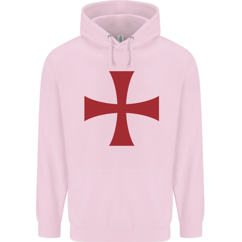 Knights Templar Cross Fancy Dress Outfit Childrens Kids Hoodie Light Pink