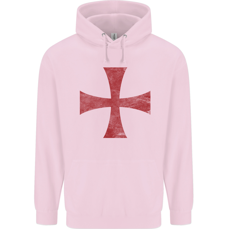 Knights Templar Cross Fancy Dress Outfit Childrens Kids Hoodie Light Pink