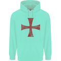 Knights Templar Cross Fancy Dress Outfit Childrens Kids Hoodie Peppermint