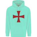 Knights Templar Cross Fancy Dress Outfit Childrens Kids Hoodie Peppermint
