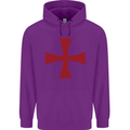 Knights Templar Cross Fancy Dress Outfit Childrens Kids Hoodie Purple