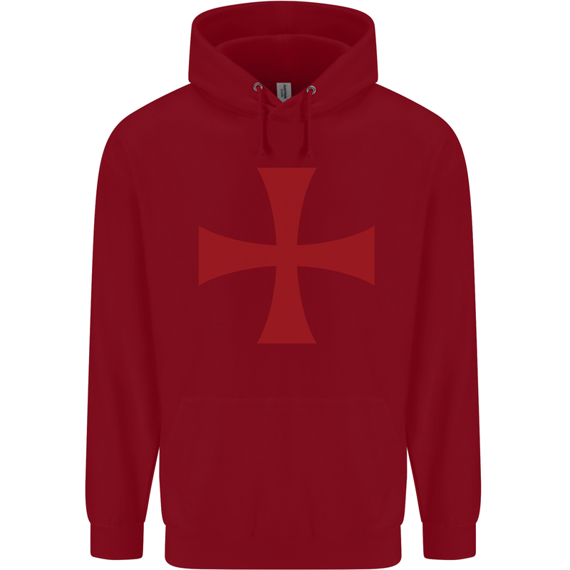 Knights Templar Cross Fancy Dress Outfit Childrens Kids Hoodie Red