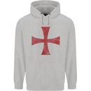 Knights Templar Cross Fancy Dress Outfit Childrens Kids Hoodie Sports Grey