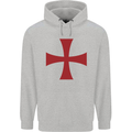Knights Templar Cross Fancy Dress Outfit Childrens Kids Hoodie Sports Grey