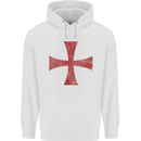 Knights Templar Cross Fancy Dress Outfit Childrens Kids Hoodie White