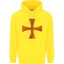 Knights Templar Cross Fancy Dress Outfit Childrens Kids Hoodie Yellow