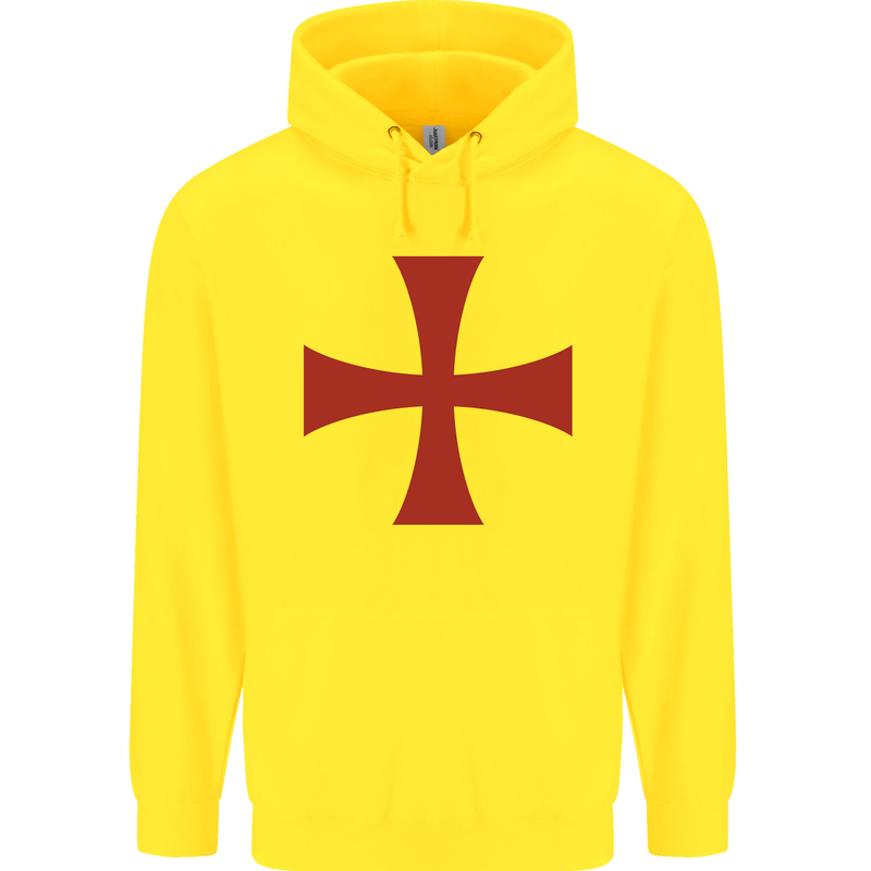 Knights Templar Cross Fancy Dress Outfit Childrens Kids Hoodie Yellow