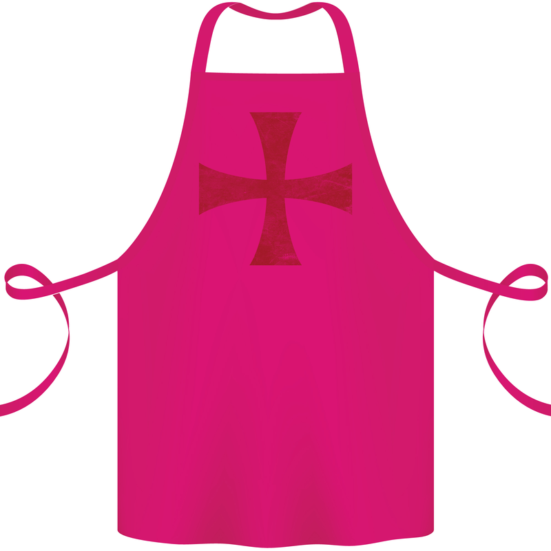 Knights Templar Cross Fancy Dress Outfit Cotton Apron 100% Organic Pink