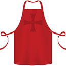Knights Templar Cross Fancy Dress Outfit Cotton Apron 100% Organic Red
