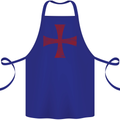 Knights Templar Cross Fancy Dress Outfit Cotton Apron 100% Organic Royal Blue