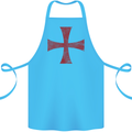 Knights Templar Cross Fancy Dress Outfit Cotton Apron 100% Organic Turquoise