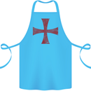 Knights Templar Cross Fancy Dress Outfit Cotton Apron 100% Organic Turquoise