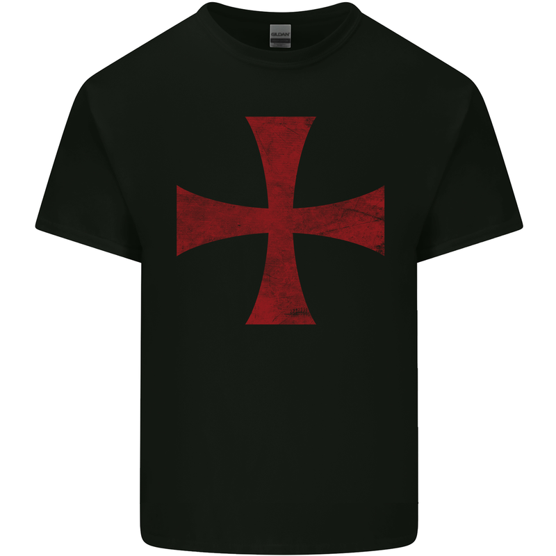 Knights Templar Cross Fancy Dress Outfit Kids T-Shirt Childrens Black