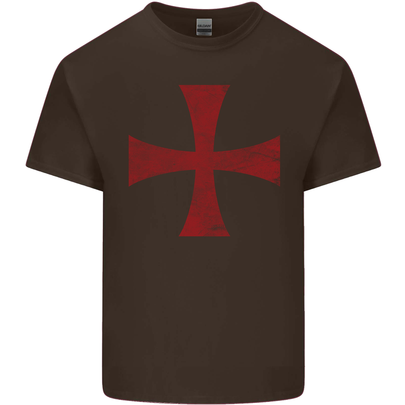 Knights Templar Cross Fancy Dress Outfit Kids T-Shirt Childrens Chocolate