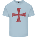 Knights Templar Cross Fancy Dress Outfit Kids T-Shirt Childrens Light Blue