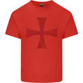 Knights Templar Cross Fancy Dress Outfit Kids T-Shirt Childrens Red