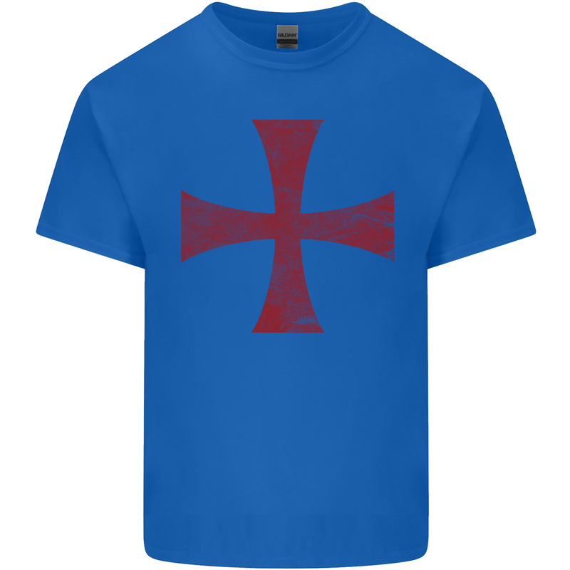 Knights Templar Cross Fancy Dress Outfit Kids T-Shirt Childrens Royal Blue