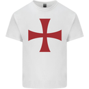 Knights Templar Cross Fancy Dress Outfit Kids T-Shirt Childrens White