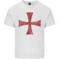 Knights Templar Cross Fancy Dress Outfit Kids T-Shirt Childrens White