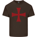 Knights Templar Cross Fancy Dress Outfit Mens Cotton T-Shirt Tee Top Dark Chocolate
