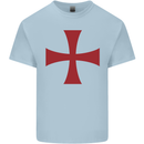 Knights Templar Cross Fancy Dress Outfit Mens Cotton T-Shirt Tee Top Light Blue